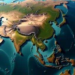 Asia World View Free Asia From Above Image - Asia, Topographical, Aerial | Download at ...