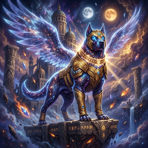 Free Celestial Guardian Warrior Image - Fantasy, Celestial, Dog ...