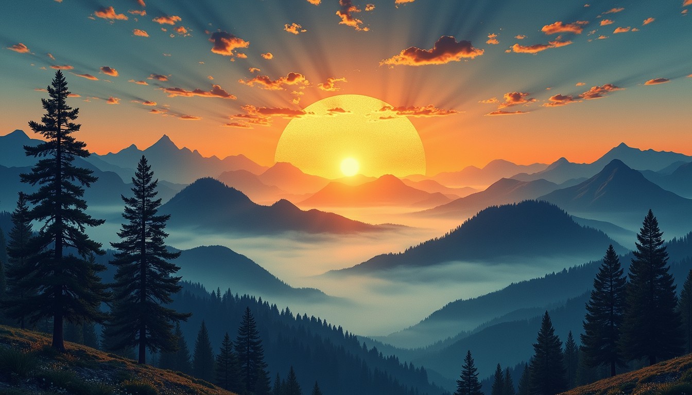 Free Misty Mountain Sunrise Image - Sunrise, Mountains, Mist | Download ...