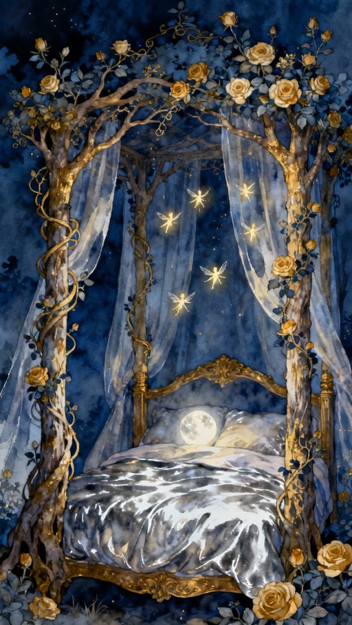 Free Magical Forest Bed Photo - Magical, Enchanted, Bed | Download at ...