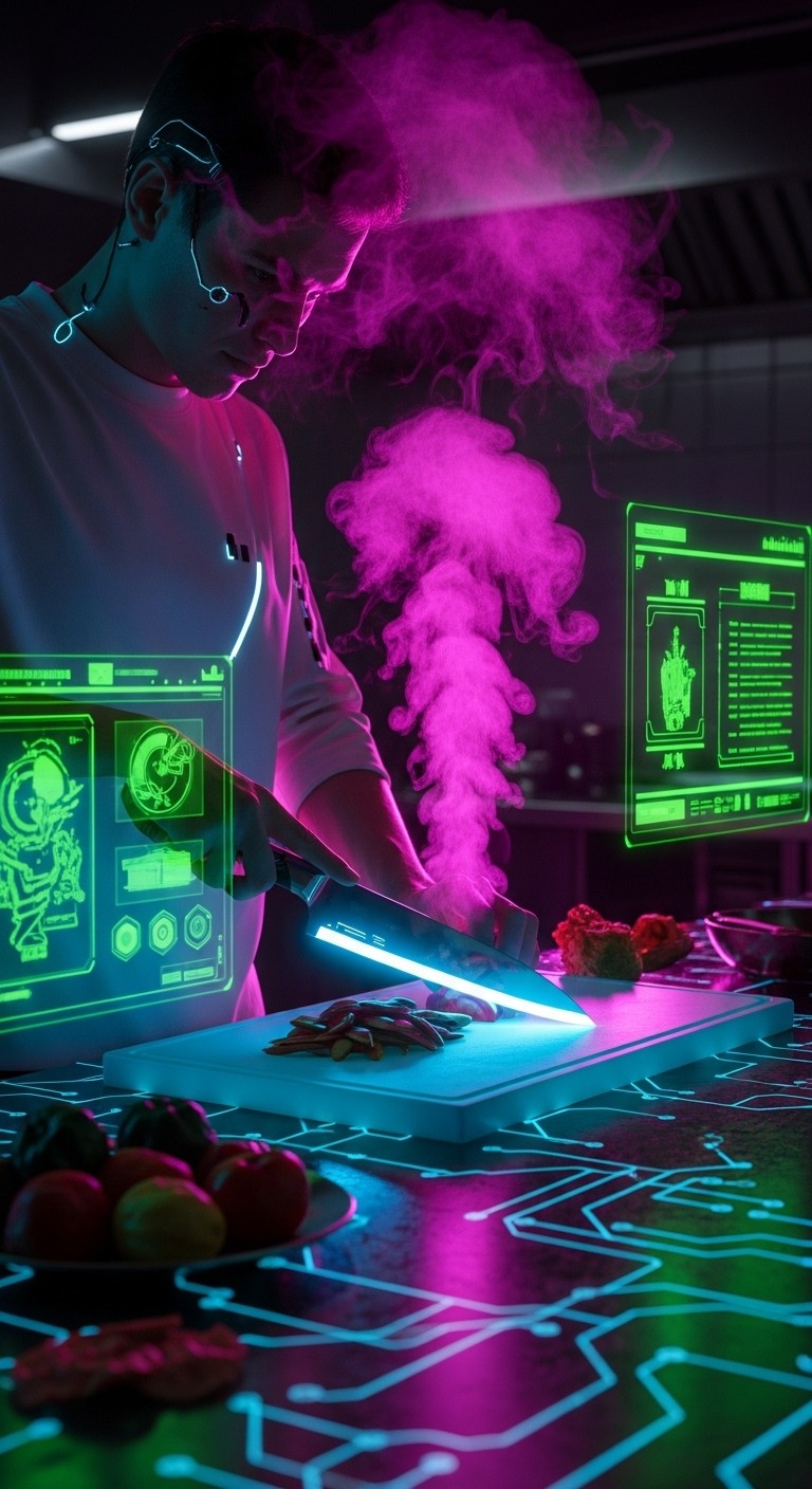 Free Cyberpunk Chef Cuts Photo - Cyberpunk, Chef, Futuristic | Download ...