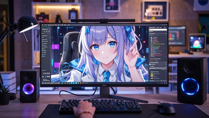 Free Anime Gaming Setup Image - Gaming, Anime, Monitor | Download at ...