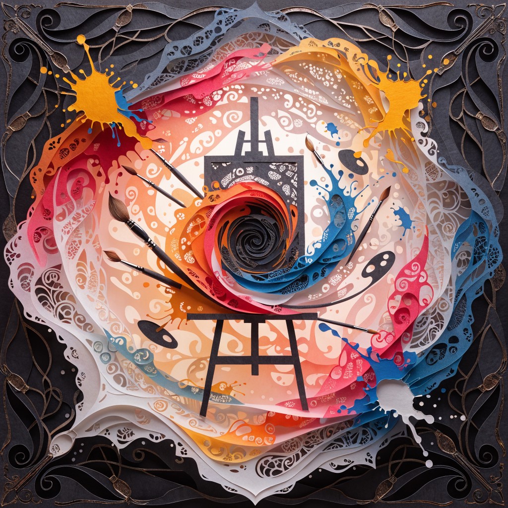 Free Artistic Paper Masterpiece Image - Kirigami, Studio, Easel ...