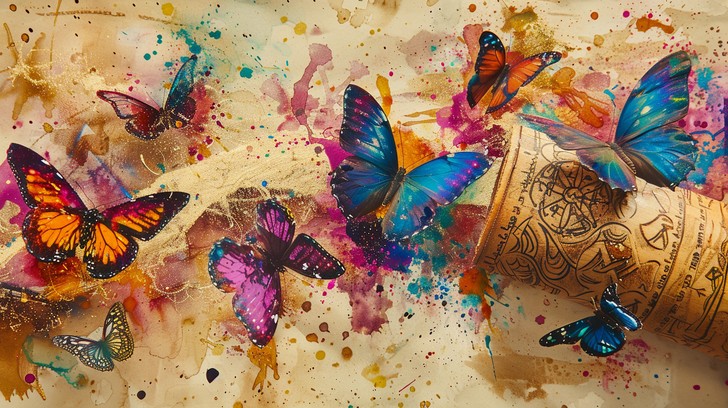 Free Vibrant Butterfly Art Image - Art, Butterflies, Colorful ...