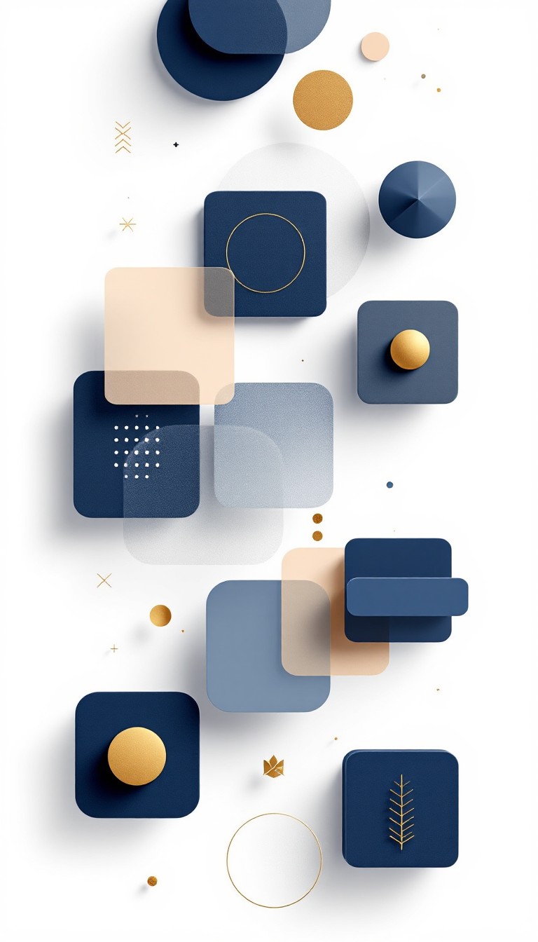 Free Floating Navy Squares Image - Geometric, Minimal, Floating ...