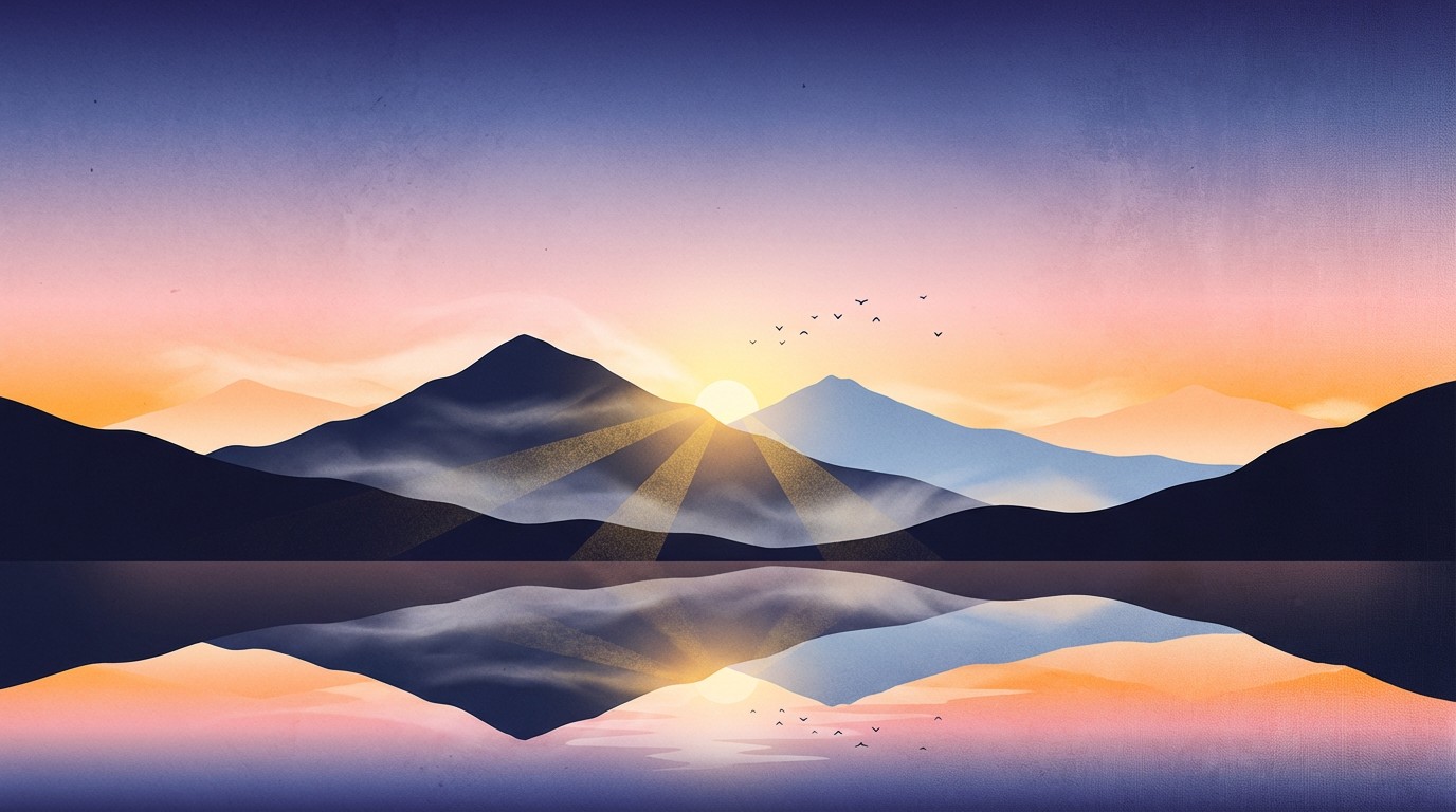 Free Sunrise Mountain Reflection Image - Sunrise, Mountains, Reflection ...