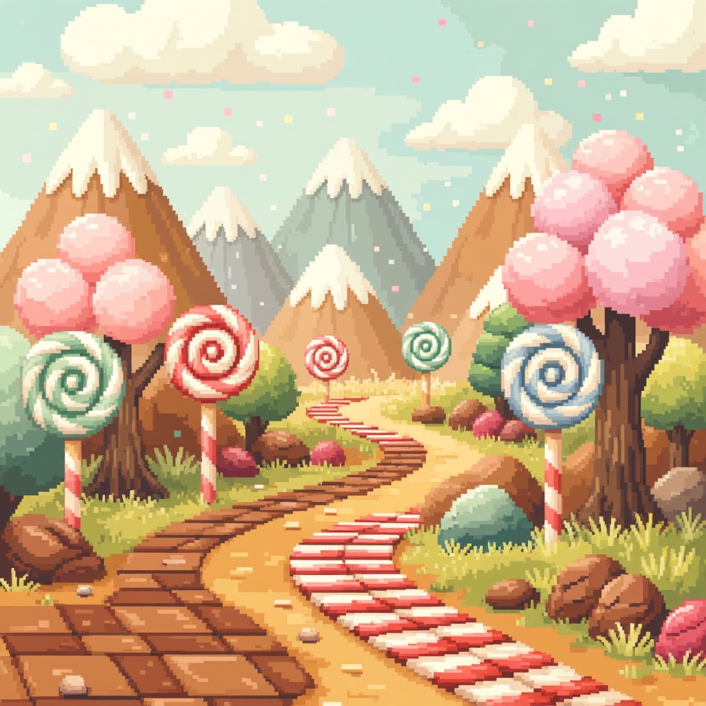 Free Sweet Pixel Paradise Image - Pixel, Candy, Retro | Download at ...