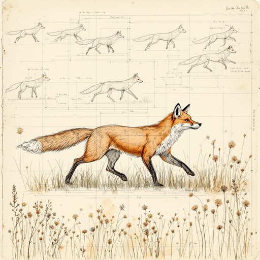 Graphitew Fox Free Fox Motion Study Image - Fox, Wildlife, Sketch | Download at StockCake