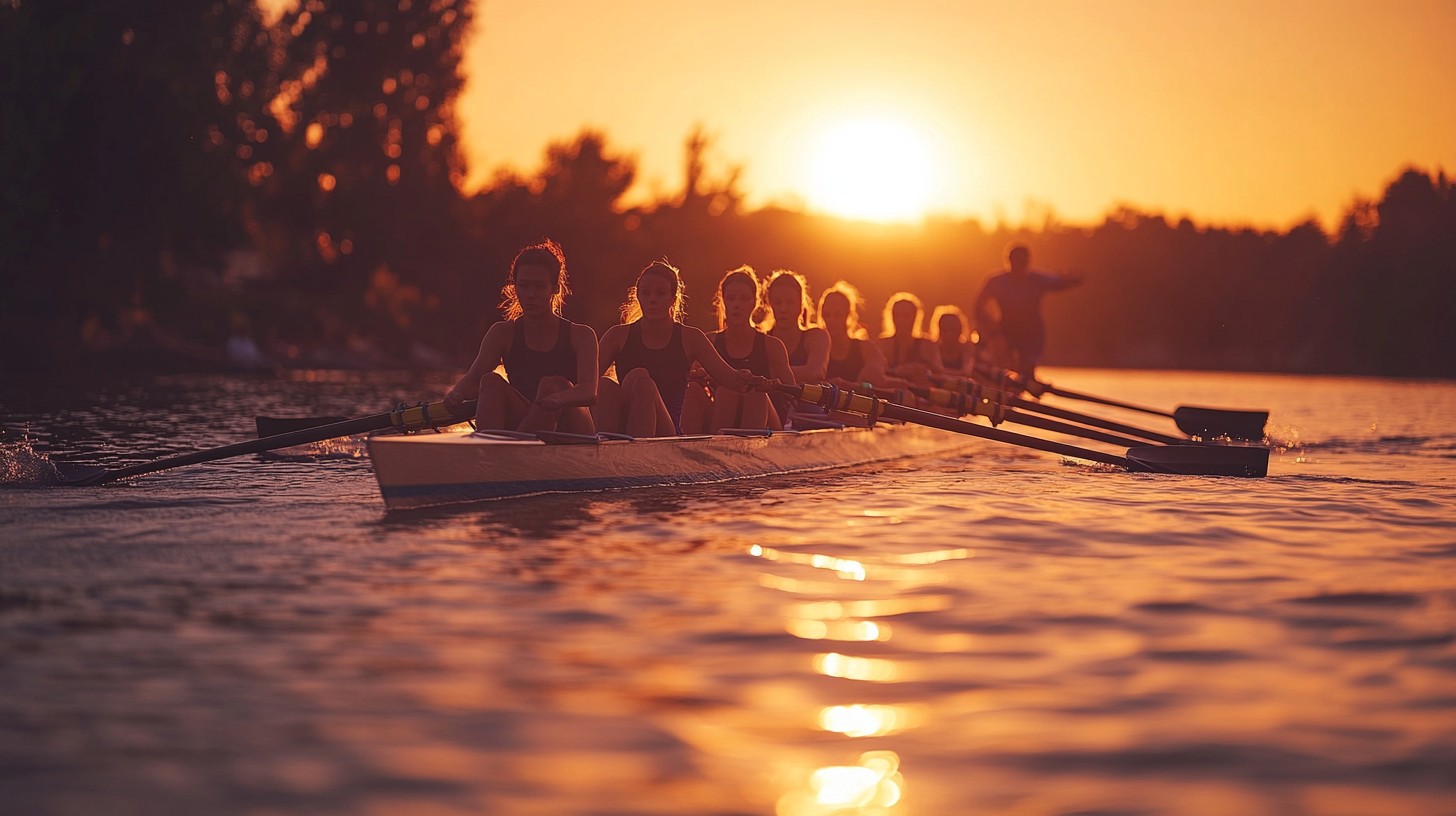 Long Exposure Photo Rowing Free Sunset Rowing Practice Image - Sunset, Rowing, Teamwork | Download ...