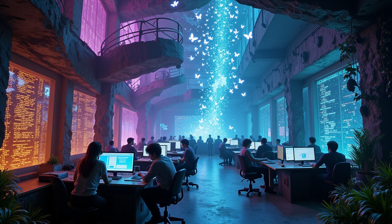 Free Luminous Tech Studio Image - Cyberpunk, Futuristic, Programmers ...