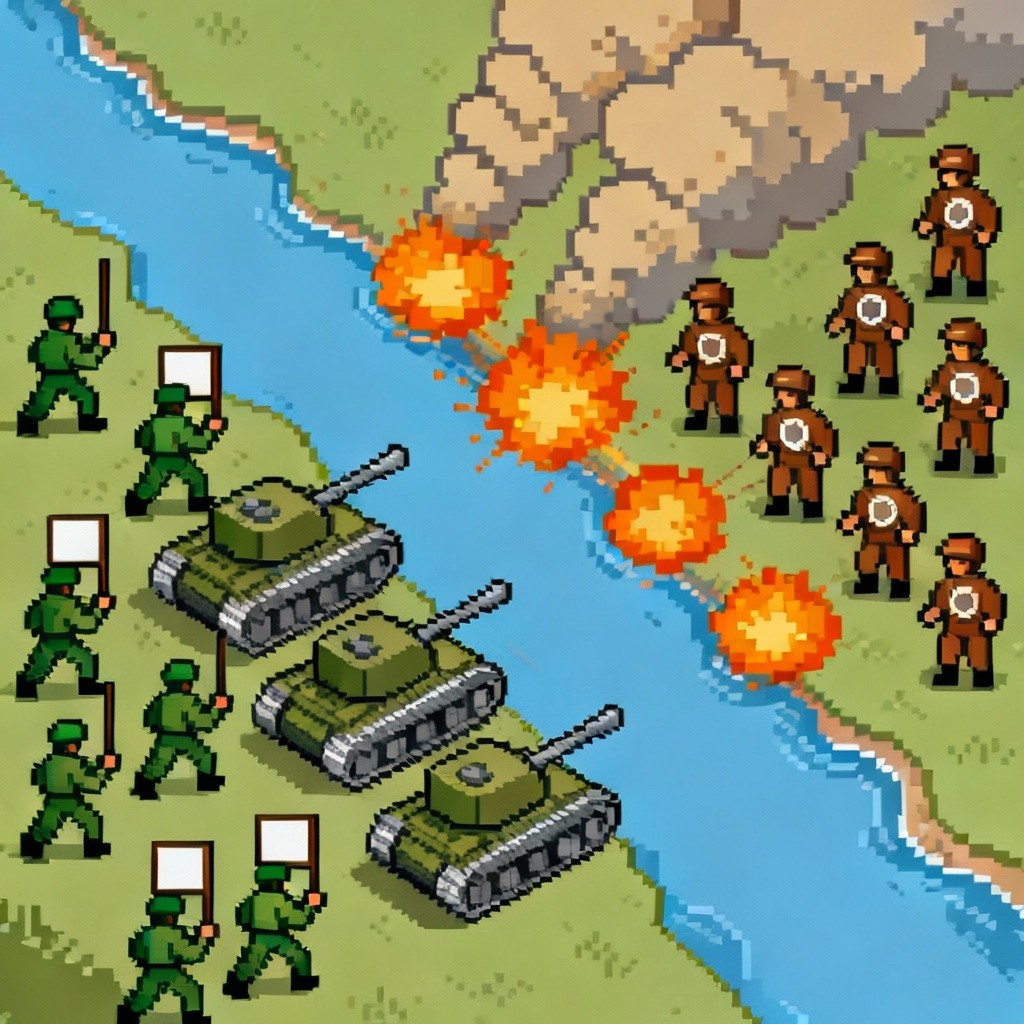 Free Pixel Battlefield Clash Photo - Pixelart, Battle, Strategy ...
