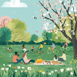 A Spring Outing Free Spring Park Gathering Image - Spring, Park, People | Download at ...