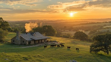 Download Sunset over ranch Image - Sunset, Ranch, Countryside | StockCake