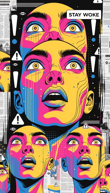 Free Stay Woke Vision Image - Pop-art, Portrait, Neon | Download at ...