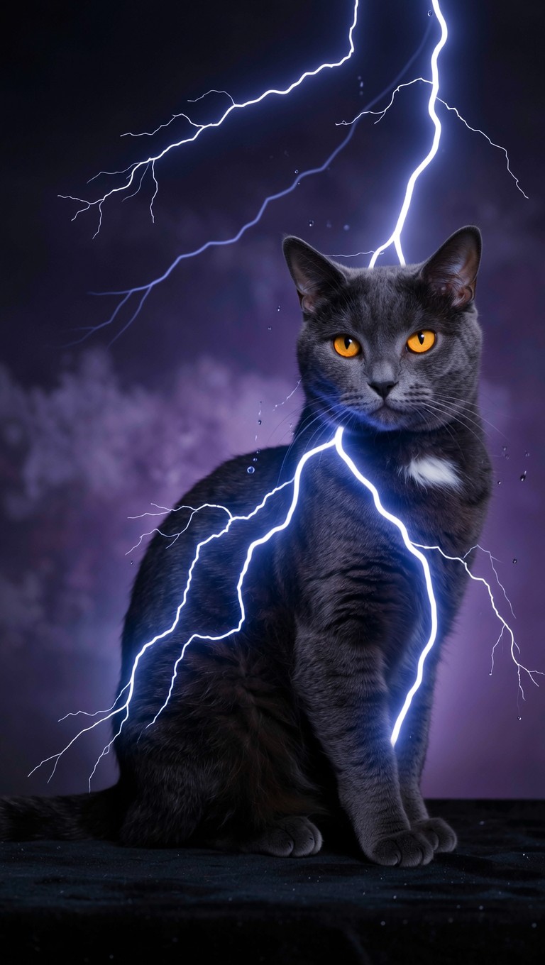 Cat Elctrify Free Electric Storm Cat Image - Cat, Lightning, Electric | Download at ...