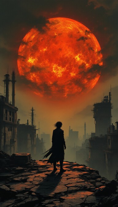 Free Apocalyptic Sunset Solitude Image - Apocalyptic, Dystopian, Anime ...