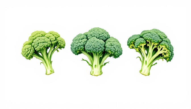 Three Broccoli Free Botanical Broccoli Study Image - Broccoli, Watercolor, Botanical ...