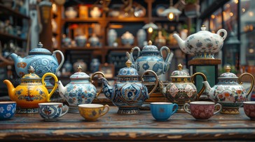 Teapots Collection Disaster Free Antique Teapot Collection Image - Antique, Teapots, Collection ...