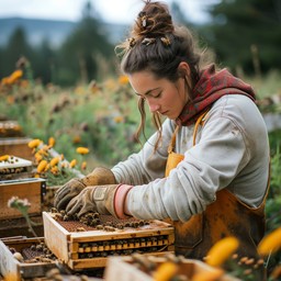Free Beekeeper at Work Image - Beekeeper, Bees, Apiary | Download at ...