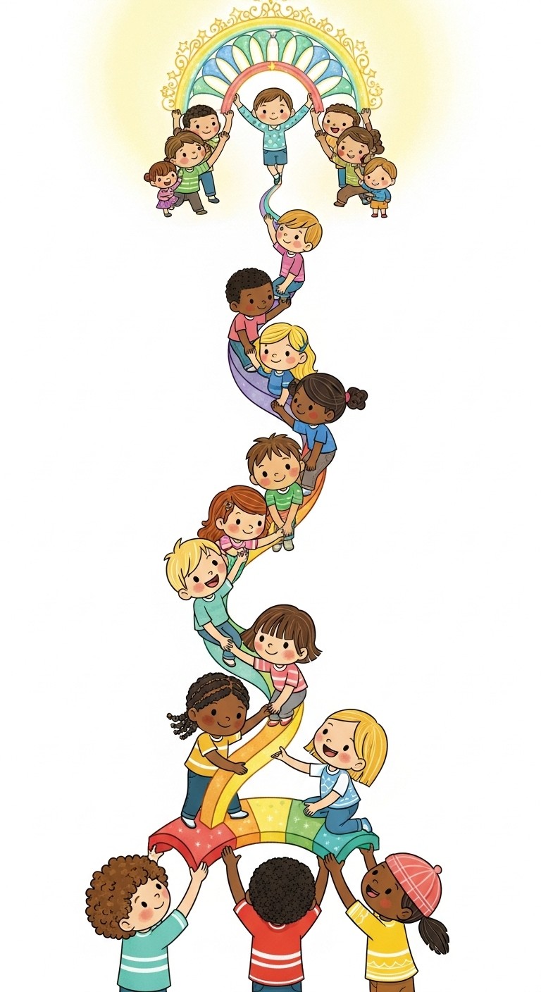 All Together Visual Free Together We Rise Image - Children, Rainbow, Teamwork | Download at ...