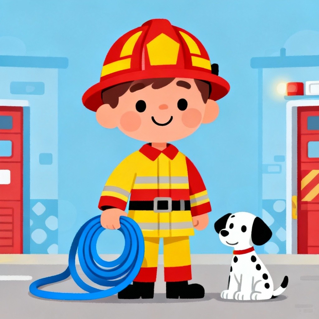 Free Brave Firefighter Hero Image - Firefighter, Hero, Illustration ...