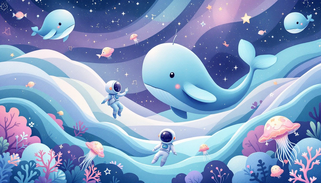 Free Cosmic Whale Explorers Image - Whales, Astronauts, Cosmic ...