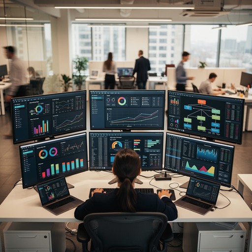 Free Data Analysis Hub Image - Woman, Office, Data | Download at StockCake