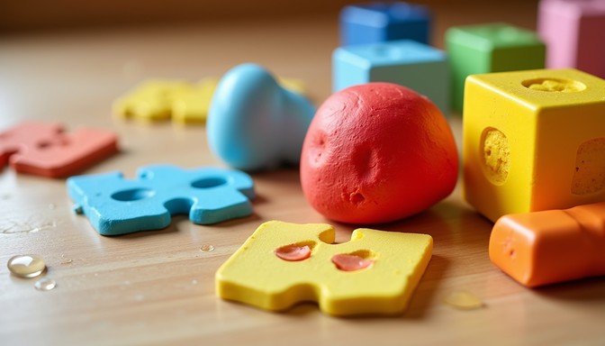 Free Colorful Learning Materials Image - Playdough, Blocks, Puzzles ...