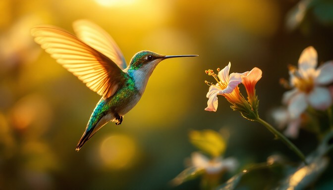 Free Hummingbird's Golden Dance Image - Hummingbird, Nature, Wildlife ...