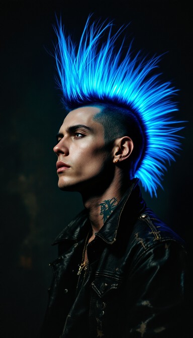 Blue Inverse Mohawk Free Electric Blue Mohawk Photo - Mohawk, Punk, Blue | Download at ...
