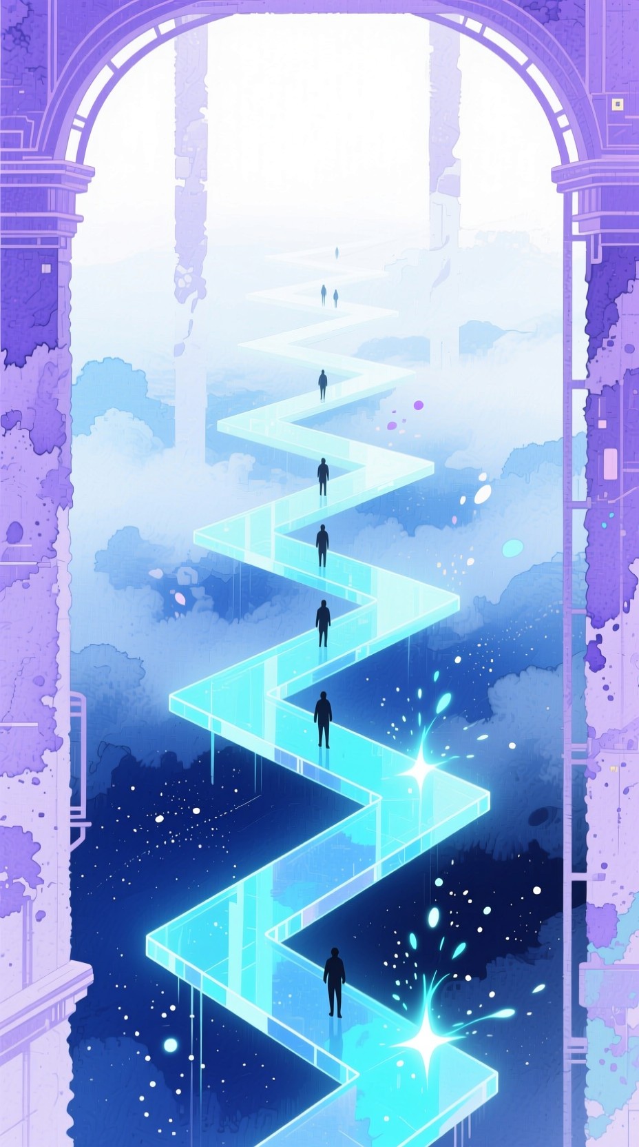Free Ascending Through Dimensions Image - Watercolor, Illustration ...
