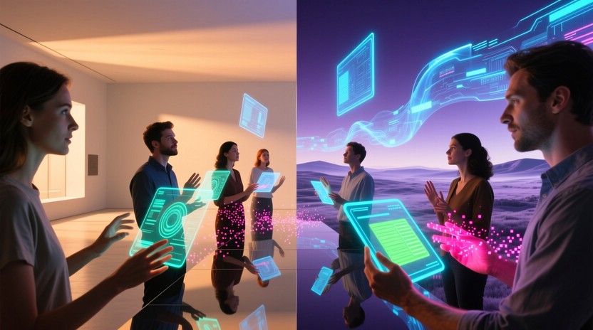 Free Digital Reality Exploration Image - Holographic, Futuristic ...
