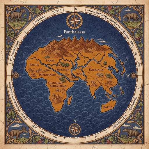 Panage Map Free Ancient Pangea Map Image - Medieval, Cartography, Manuscript ...