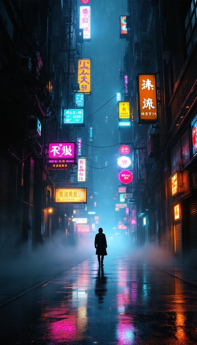 Free Neon Cyberpunk Alley Image - Cyberpunk, Neon, Futuristic ...