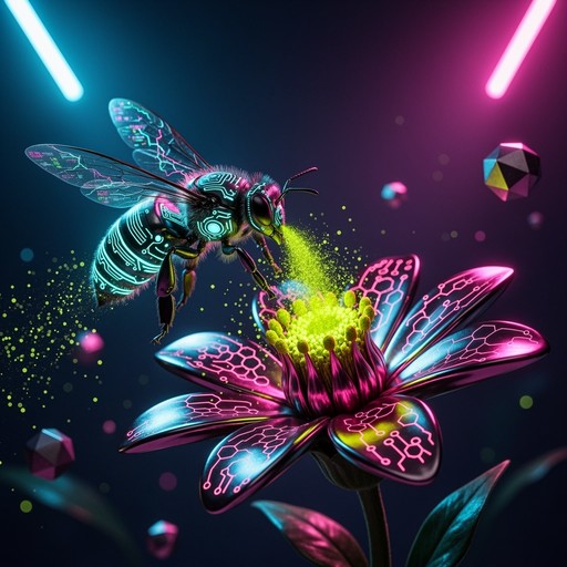 Free Cyber Bee Pollination Image - Cyberpunk, Bee, Robot | Download at ...