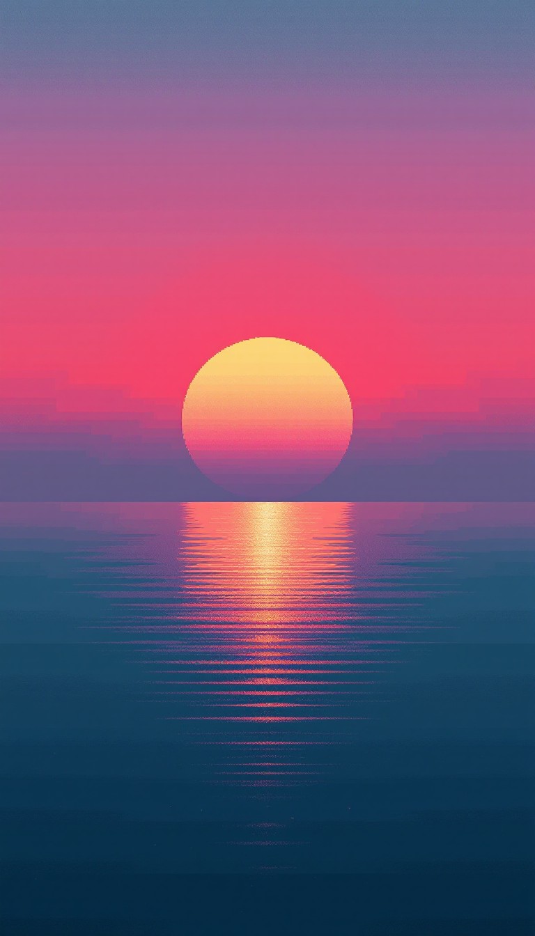 Free Sunset Ocean Serenity Image - Sunset, Ocean, Pixel | Download at ...