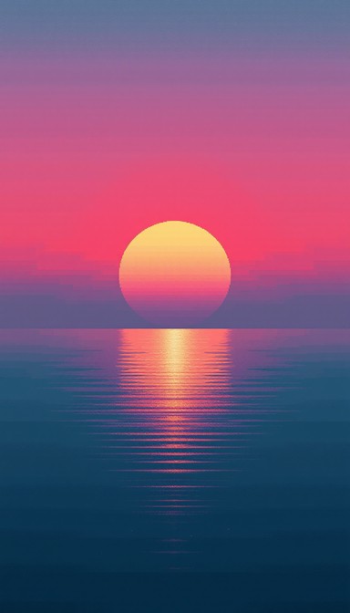 Free Sunset Ocean Serenity Image - Sunset, Ocean, Pixel | Download at ...
