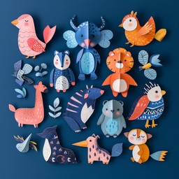 Paper Texture Animals Free Colorful Paper Animals Image - Art, Crafting, Paper | Download at ...