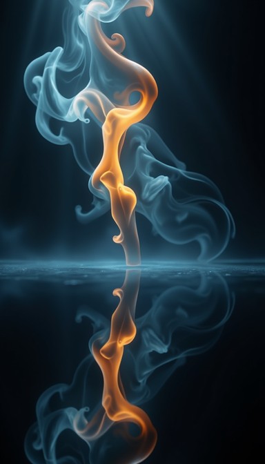 Smoking Reflection Design Free Mirrored Smoke Dance Image - Smoke, Reflection, Symmetry ...