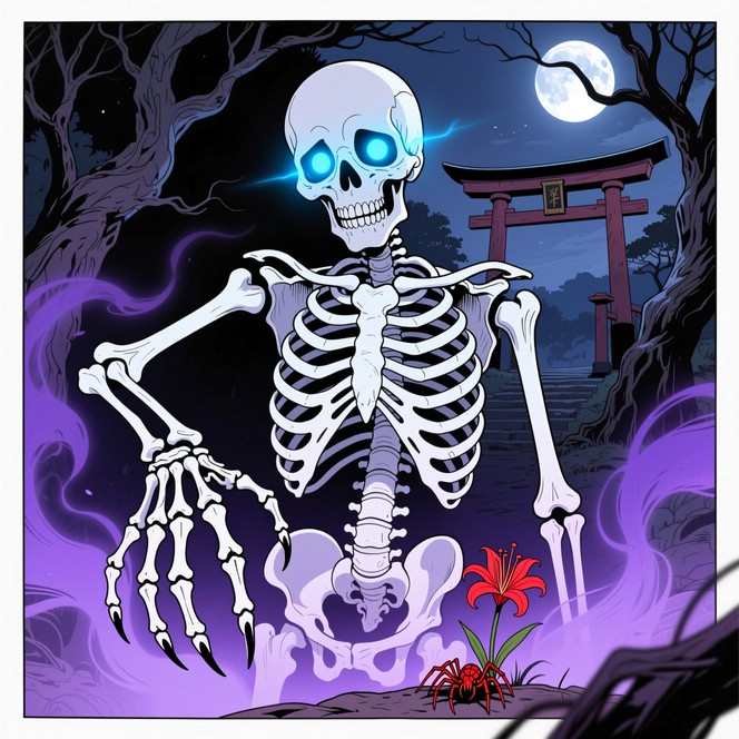 Skeleton Mist Icon Free Moonlit Bone Guardian Image - Skeleton, Anime, Manga | Download at ...