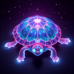 Free Luminous Crystal Turtle Image - Turtle, Crystalline, Neon ...