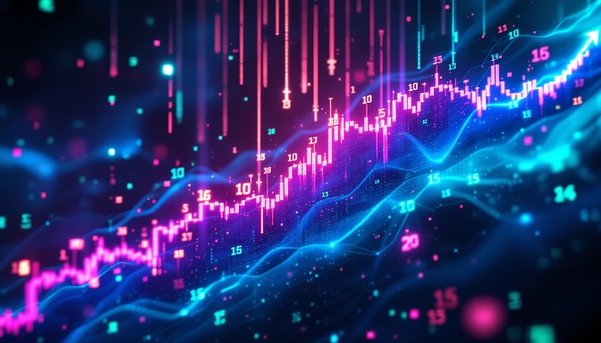 Free Neon Financial Data Image - Cyberpunk, Financial, Holographic ...