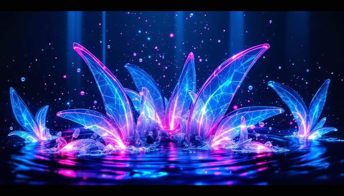 Translucent Aetherfin Free Glowing Aqua Petals Image | Download at StockCake