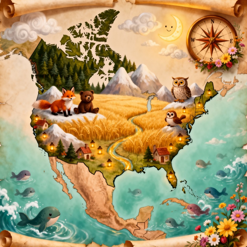 Free Enchanted Map Adventure Image - Fairytale, Illustration, Whimsical ...