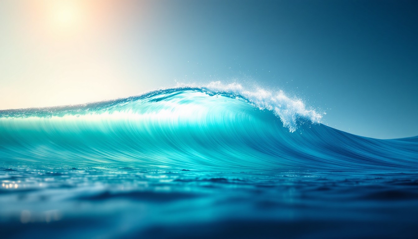 Wave Free Free Glowing Ocean Wave Image - Wave, Ocean, Water | Download at StockCake