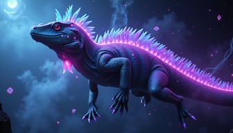 Free Neon Cyber Lizard Image - Reptile, Cyberpunk, Neon | Download at ...
