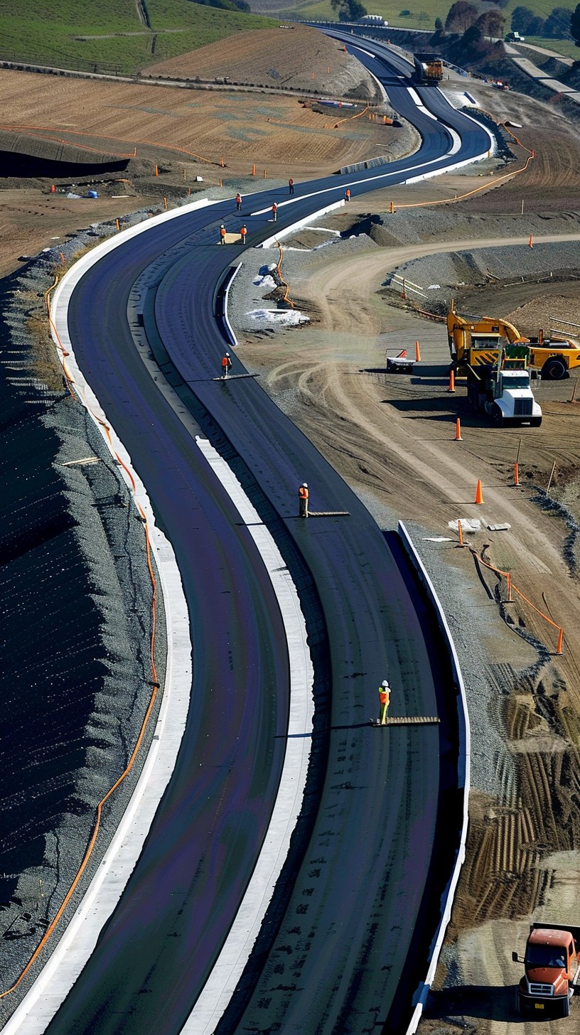Free Highway Construction Site Photo - Construction, Highway, Aerial ...