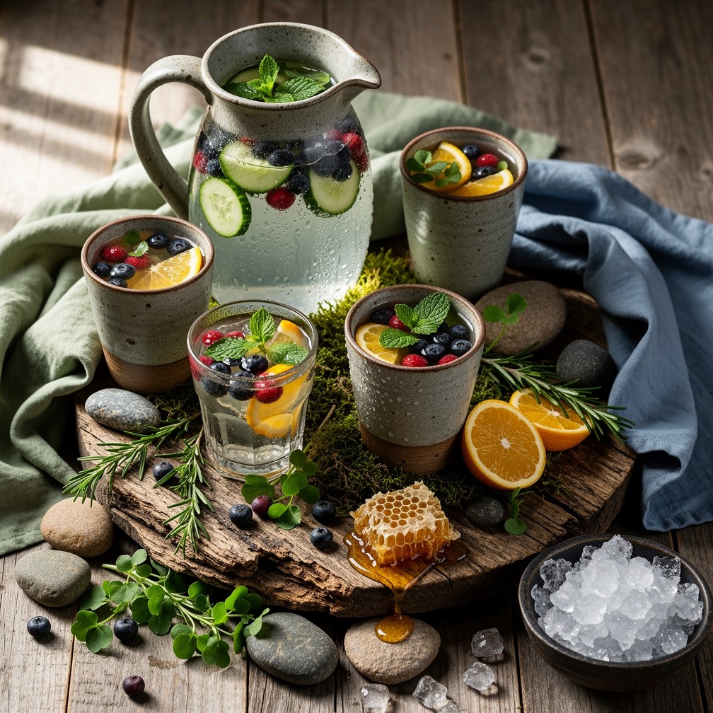 Free Woodland Water Refreshment Image - Rustic, Beverages, Herbal ...