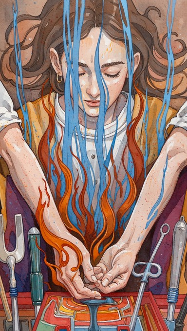 Free Labor Becomes Spirit Photo - Watercolor, Hands, Craftsmanship ...