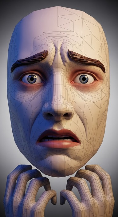 Free Fear Becomes Geometry Image - Anxiety, Wireframe, Portrait ...